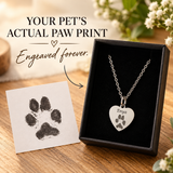 Paw Print Heart Necklace