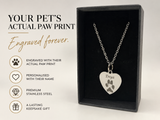 Paw Print Heart Necklace