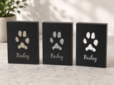 Personalised Slate Memorial Plaque – Paw Print Pet Memorial