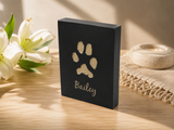 Personalised Slate Memorial Plaque – Paw Print Pet Memorial